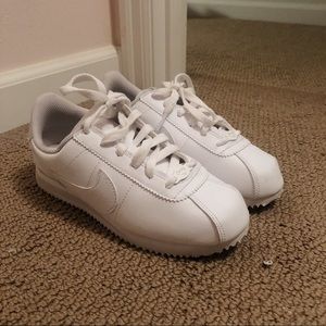 Nike Cortez Sneaker with iridescent swoosh